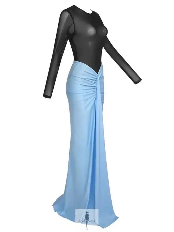 Fashionsarah.com Fashionsarah.com Long Sleeved Bodysuit+Floor Long Skirt Set