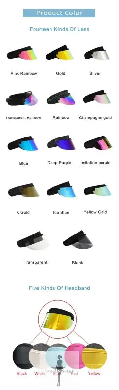 Fashionsarah.com Fashionsarah.com Unisex Lux Wide Brim Sun Visor Cap