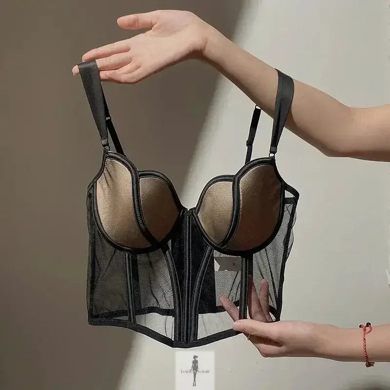 Fashionsarah.com Fashionsarah.com Soft Corset Mesh Bustier Set