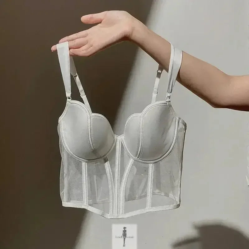 Fashionsarah.com Fashionsarah.com Soft Corset Mesh Bustier Set