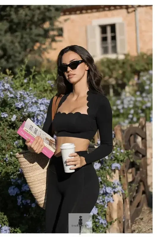 Fashionsarah.com Fashionsarah.com Square Neck Fitting and High Elastic Leggings