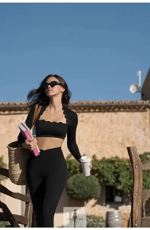 Fashionsarah.com Fashionsarah.com Square Neck Fitting and High Elastic Leggings