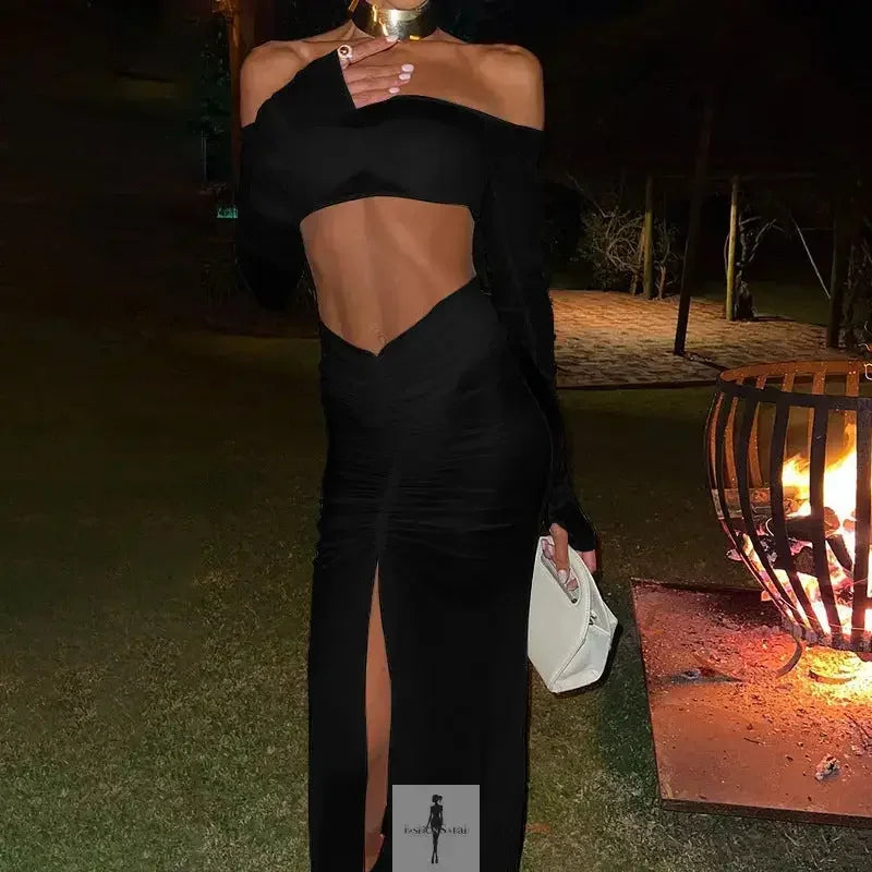 Fashionsarah.com Fashionsarah.com Mesh Skirt Set Women Strapless Crop Top