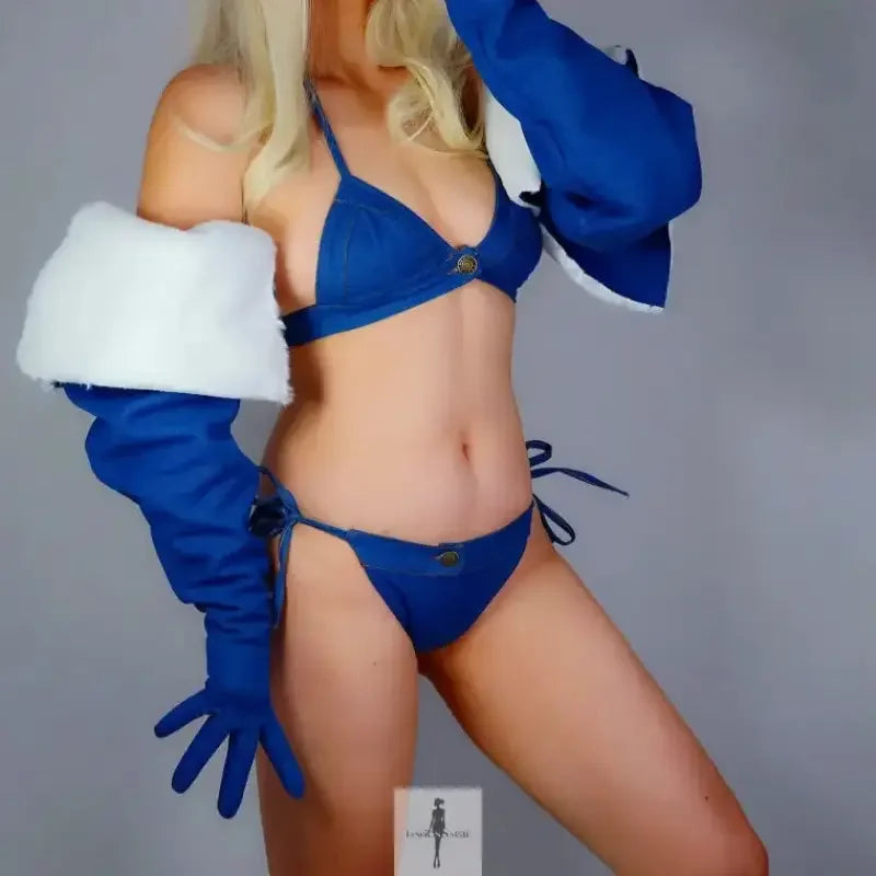 Fashionsarah.com Fashionsarah.com Unisex Denim Gloves Big Puff Sleeves