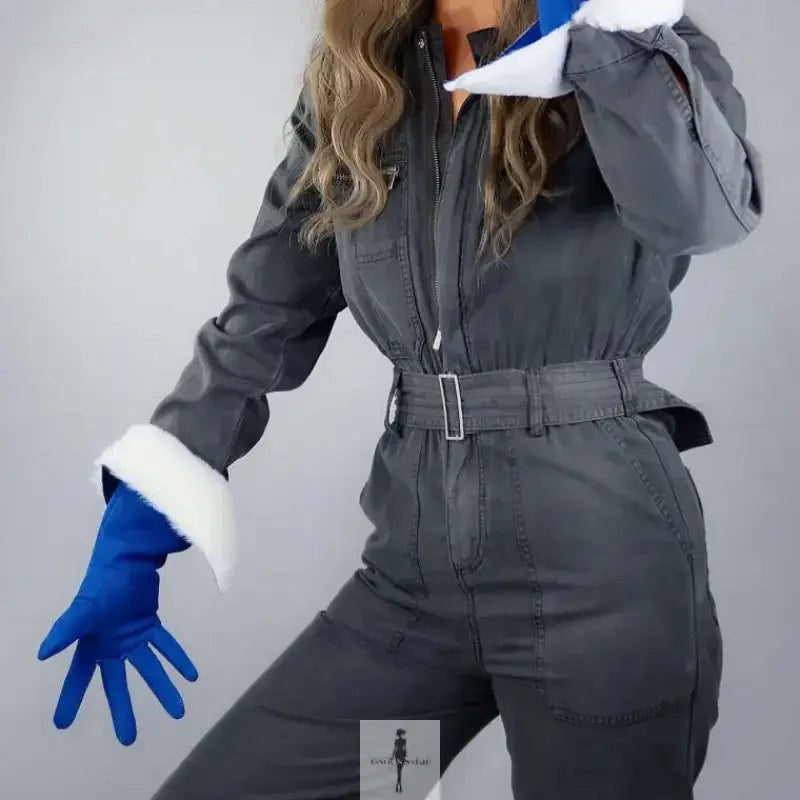 Fashionsarah.com Fashionsarah.com Unisex Denim Gloves Big Puff Sleeves