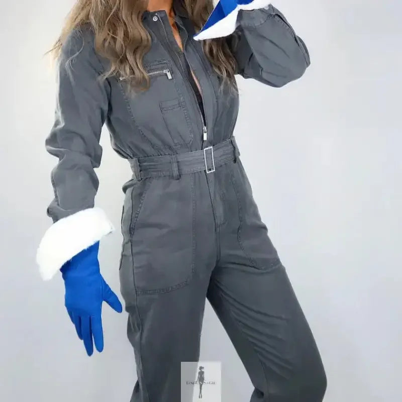 Fashionsarah.com Fashionsarah.com Unisex Denim Gloves Big Puff Sleeves