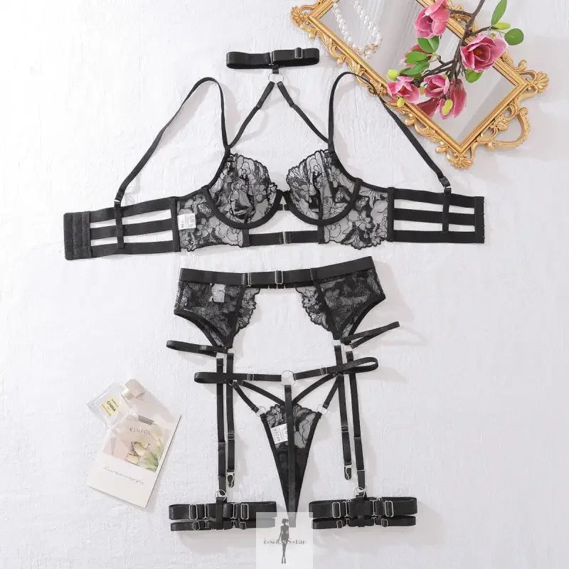 Fashionsarah.com Fashionsarah.com Fantasy Intimate Female Transparent Lingerie Set