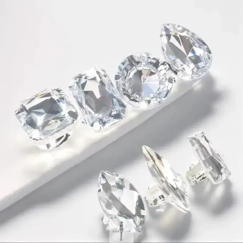 Fashionsarah.com Fashionsarah.com 7pcs Rings Set Exaggerate Large Ring Hand Jewelry Set