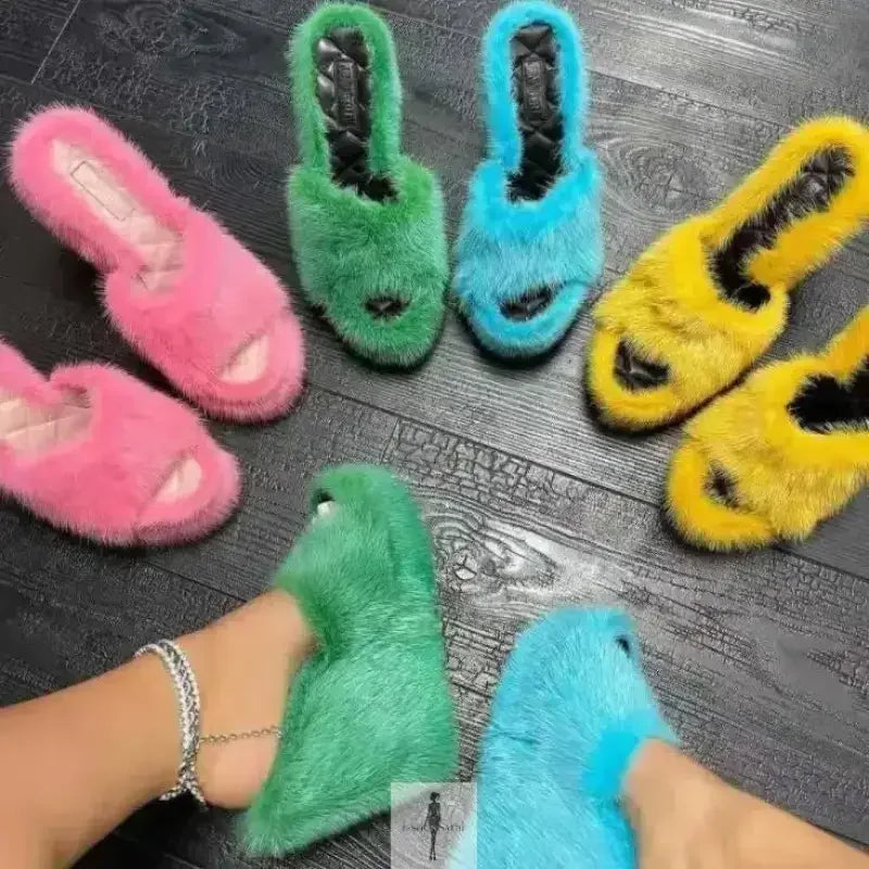 Fashionsarah.com Fashionsarah.com New Fluffy Faux Fur Slippers