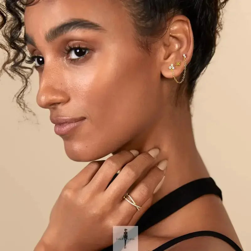 Fashionsarah.com Fashionsarah.com 14K Gold Zirconia Earrings