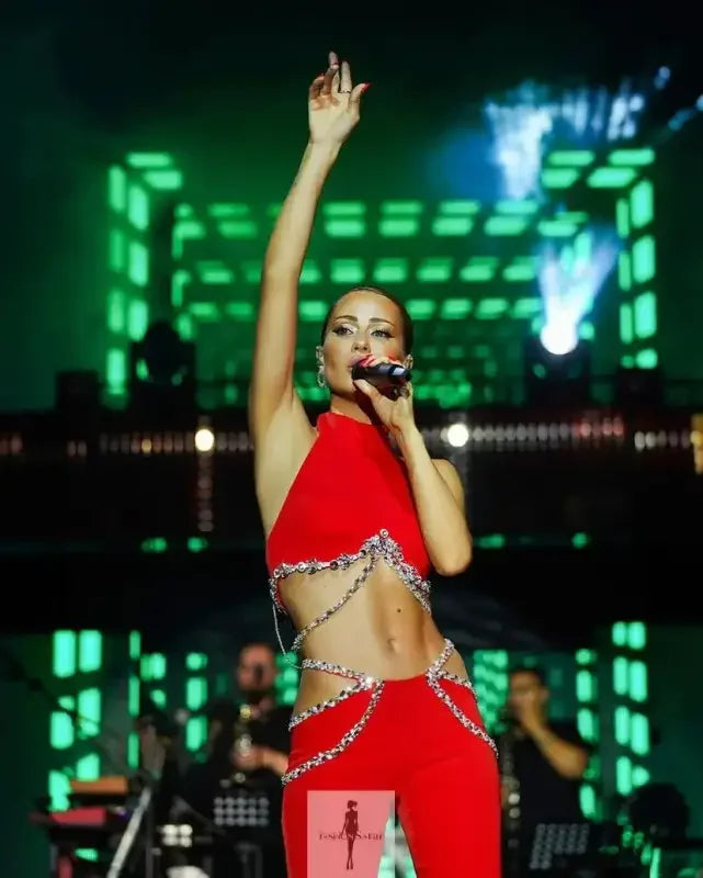 Fashionsarah.com Fashionsarah.com Crystal Bandage Tops Wide Leg Pants Set