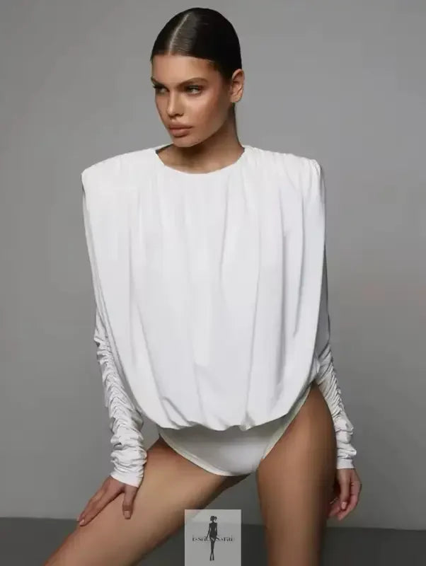 Fashionsarah.com Fashionsarah.com Ruched Elegant Bodysuit