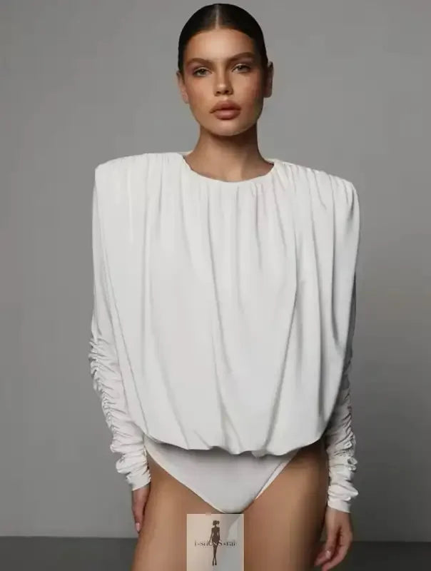 Fashionsarah.com Fashionsarah.com Ruched Elegant Bodysuit