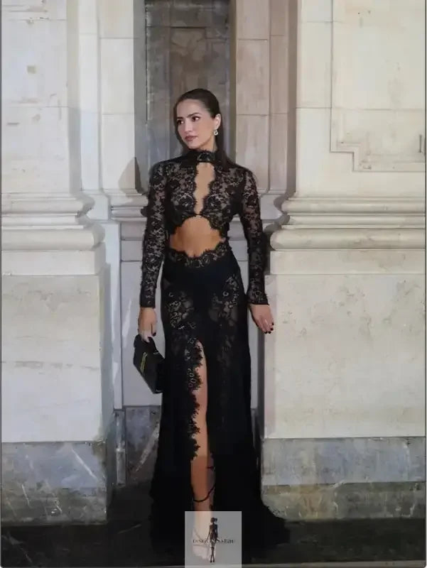 Lace Bodycon Maxi Dress