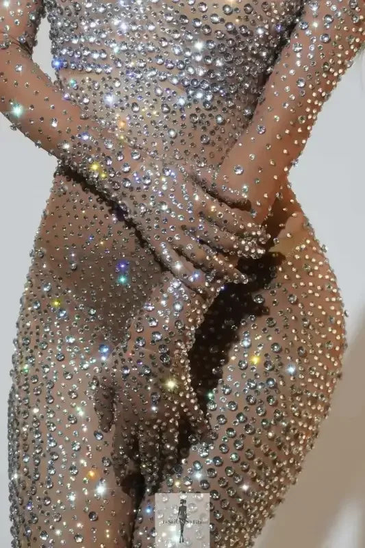 Fashionsarah.com Fashionsarah.com Luxurious Sparkling Diamonds Jumpsuits