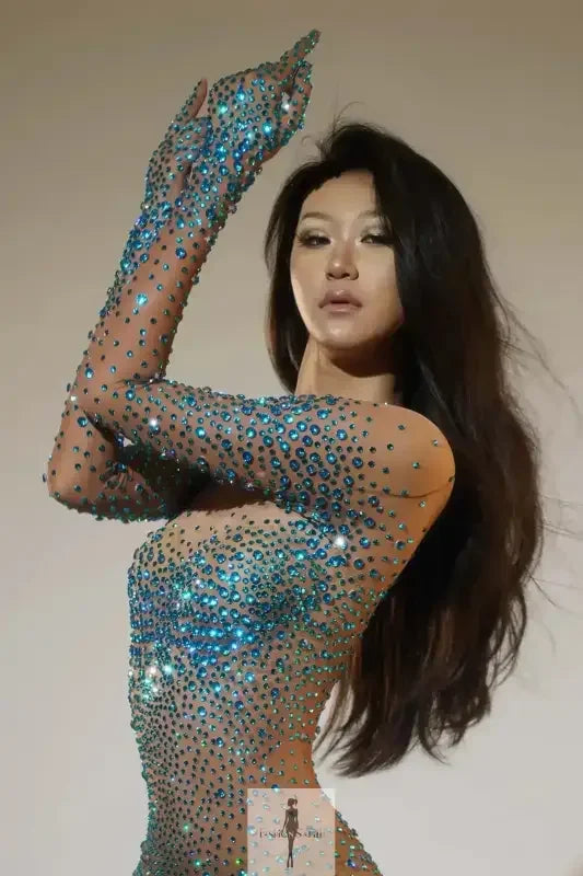 Fashionsarah.com Fashionsarah.com Luxurious Sparkling Diamonds Jumpsuits