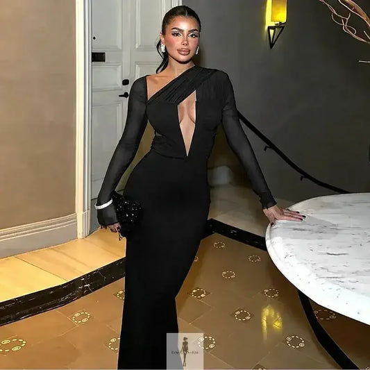 Fashionsarah.com Fashionsarah.com Elegant Hollow Out Maxi Dress