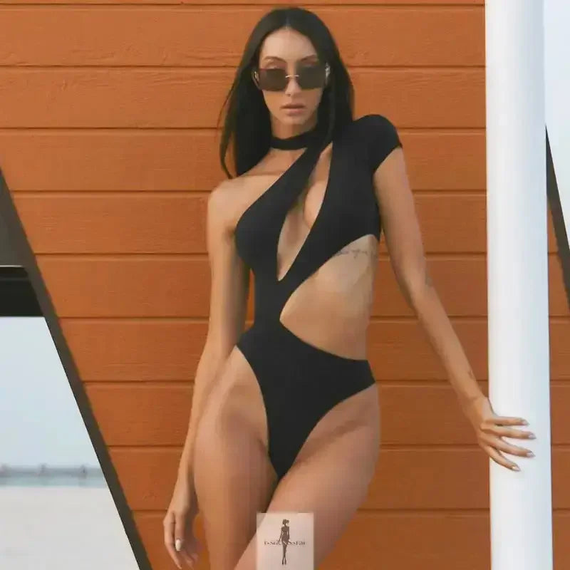 Fashionsarah.com Fashionsarah.com Cut-Out Asymmetric One-Piece Swimsuit