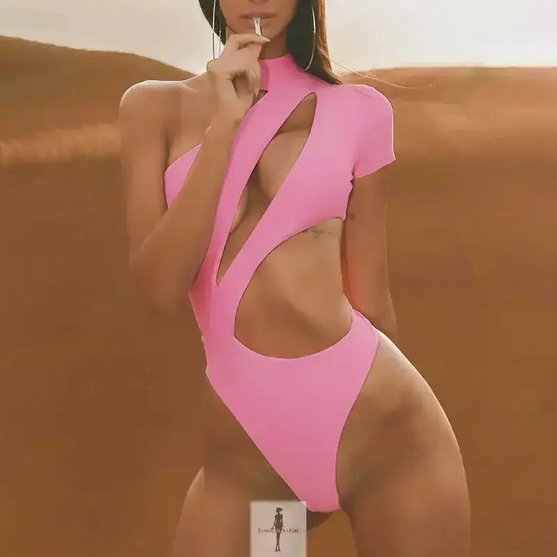 Fashionsarah.com Fashionsarah.com Cut-Out Asymmetric One-Piece Swimsuit