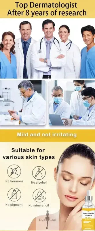 Anti-aging serum for wrinkle removal displayed in skincare product advertisement