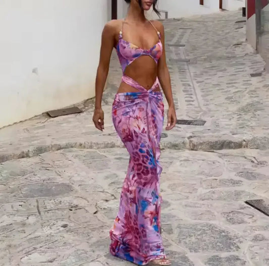 One Piece Swimsuit Beach Dress 2025 - Purple / S - beach fashion