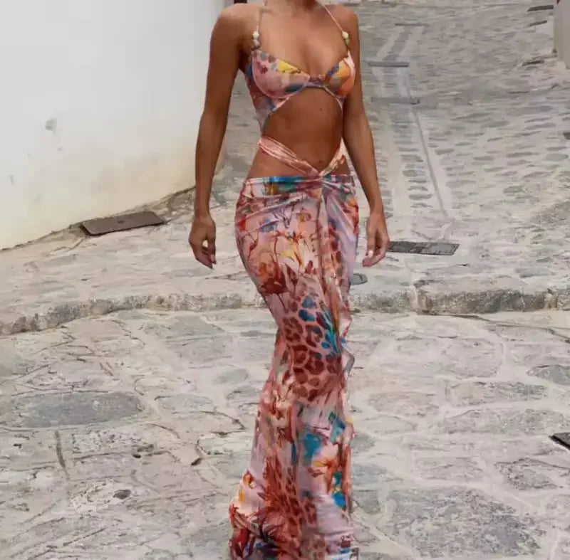 One Piece Swimsuit Beach Dress 2025 - Orange / S - beach fashion