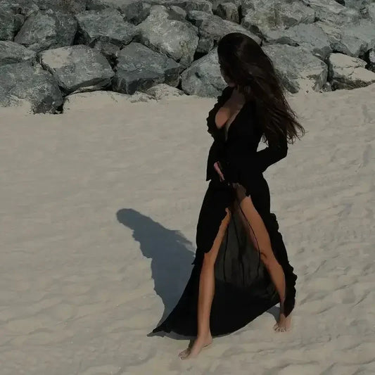 New Ruffled Beach Cover Up Dress - Cover Ups in Swimwear