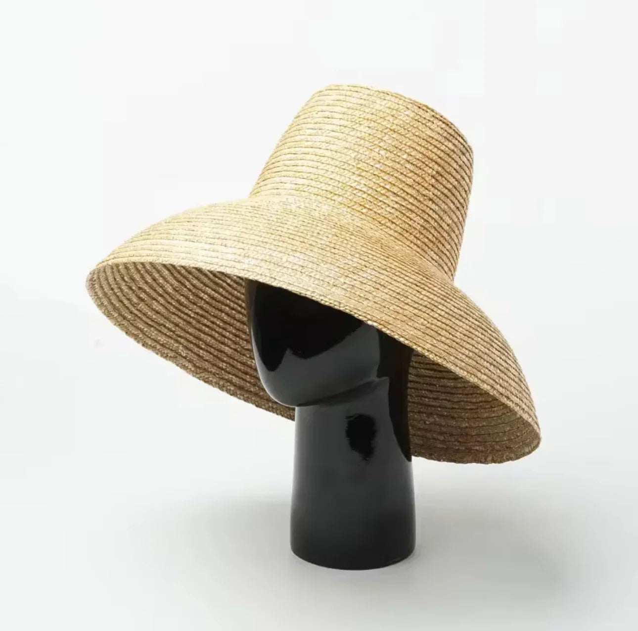 Navy band straw ladies hat solid color sun hat for women