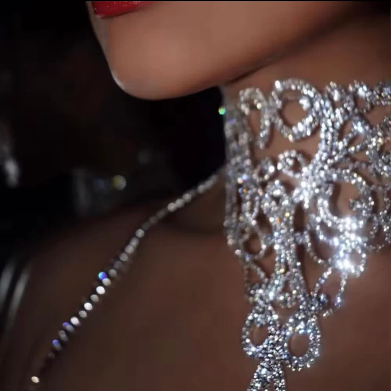 Romantic Rhinestone Necklace - Fashionsarah.com