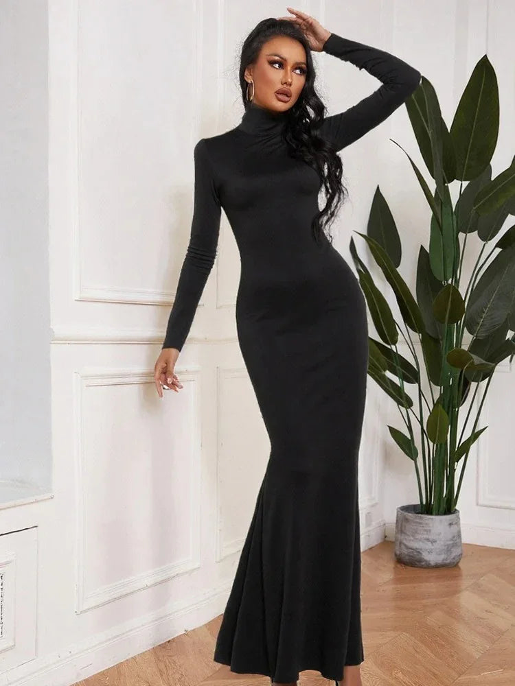 Black Hip Elegant Bodycon Dress - Fashionsarah.com