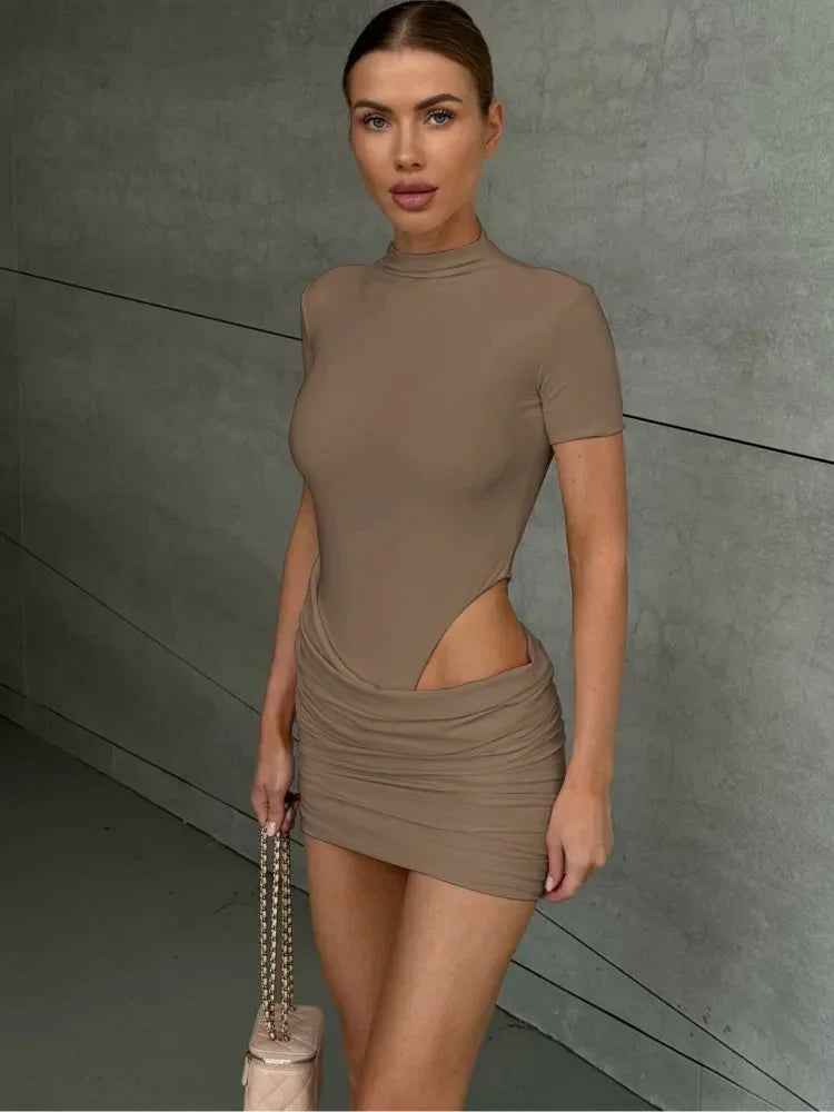 Hollow Out One-Piece Dress - Fashionsarah.com