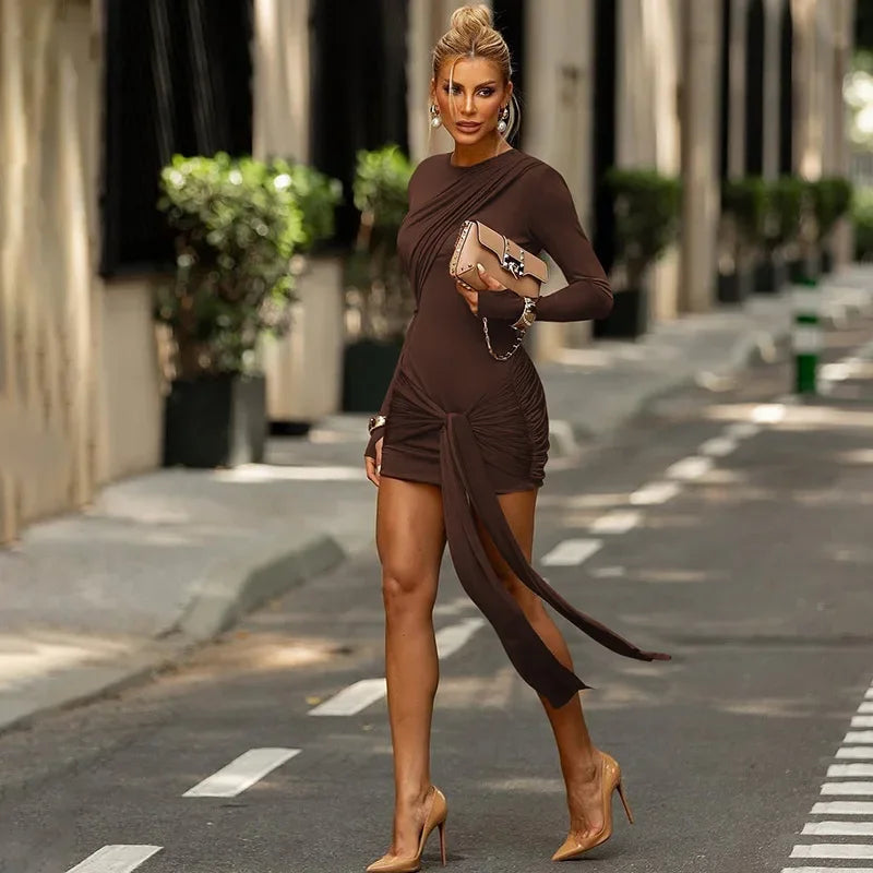 Elegant Bandage Slim Mini Dress - Fashionsarah.com