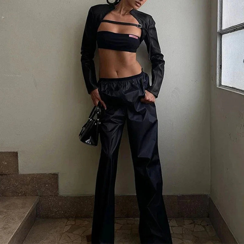 Moto Trend Black Jacket - Fashionsarah.com