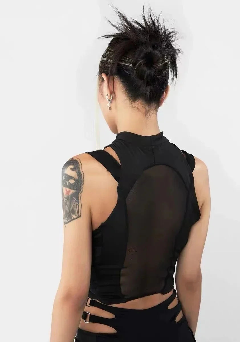 Cyberpunk Mesh Camisole Top.