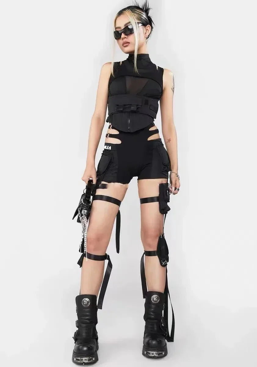 Cyberpunk Mesh Camisole Top.