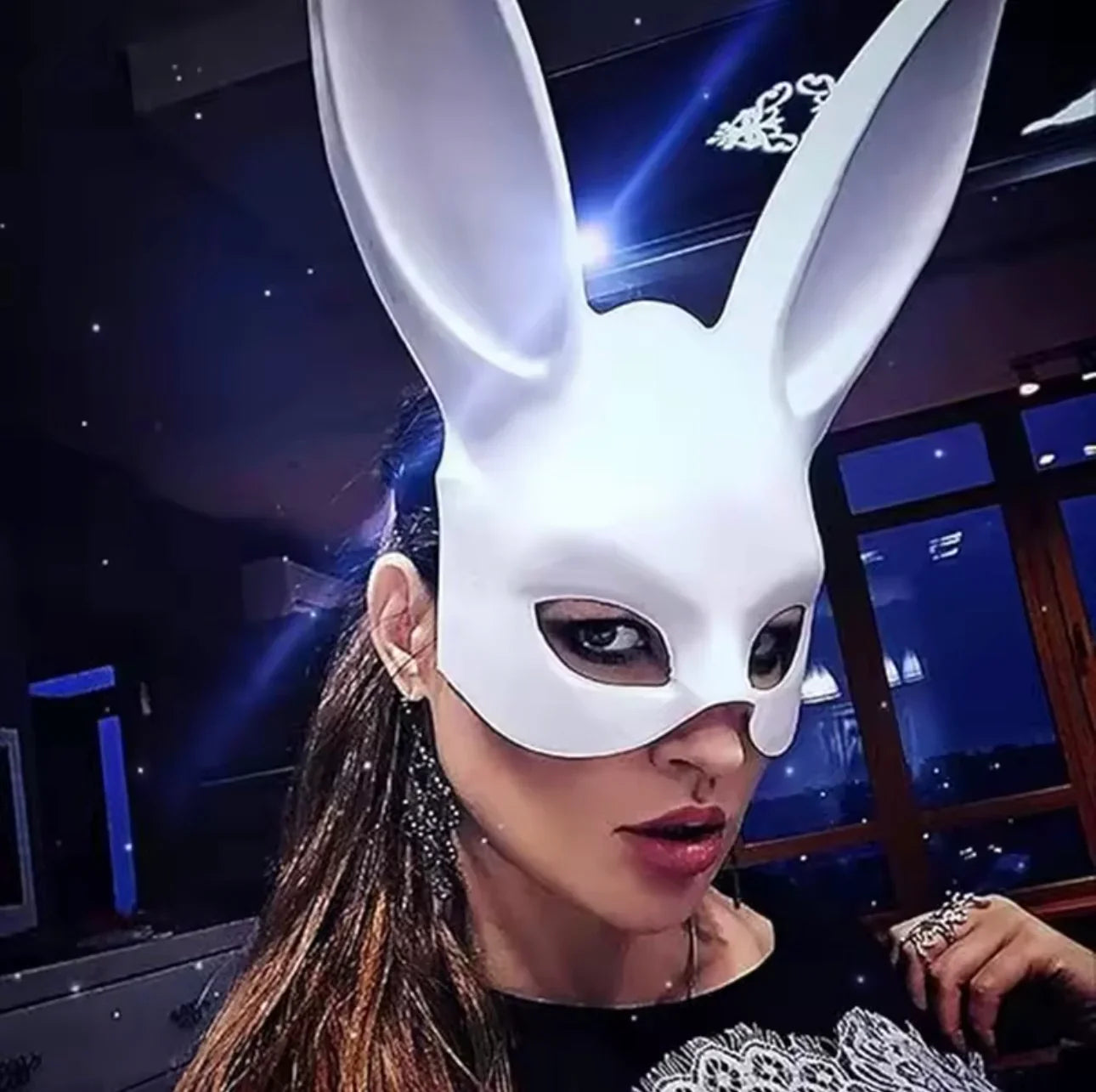 Halloween Cosplay Party Costume Rabbit Ears Mask - Fashionsarah.com