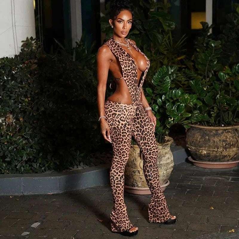 Deep V-neck Party Jumpsuits - Fashionsarah.com