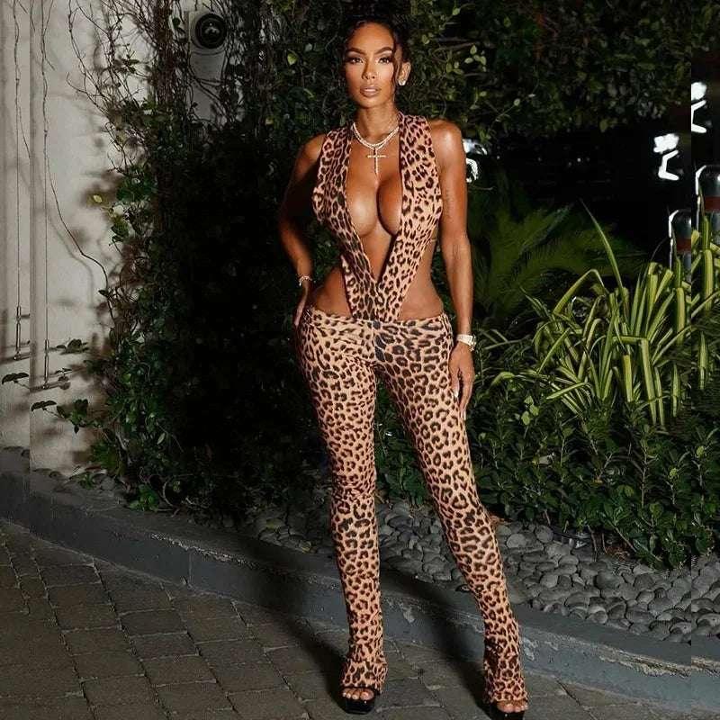 Deep V-neck Party Jumpsuits - Fashionsarah.com