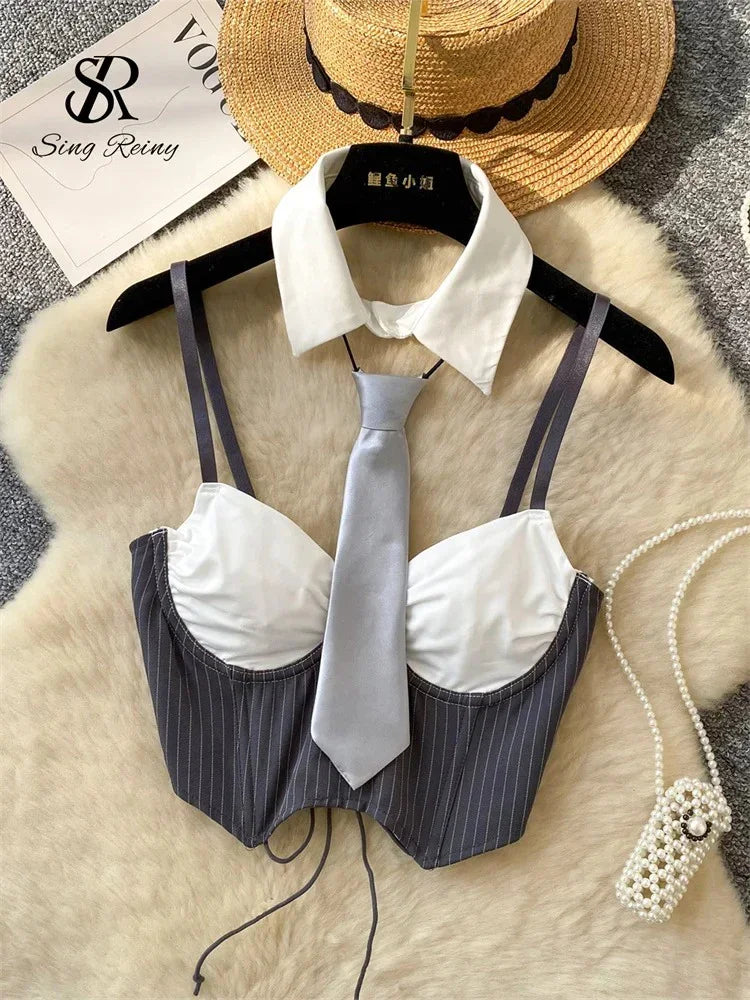 Striped Mini Tank Top - Fashionsarah.com