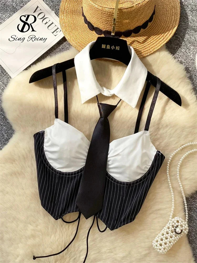 Striped Mini Tank Top - Fashionsarah.com