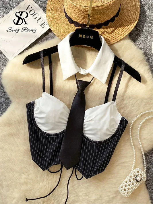 Striped Mini Tank Top - Fashionsarah.com