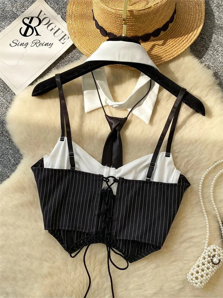 Striped Mini Tank Top - Fashionsarah.com