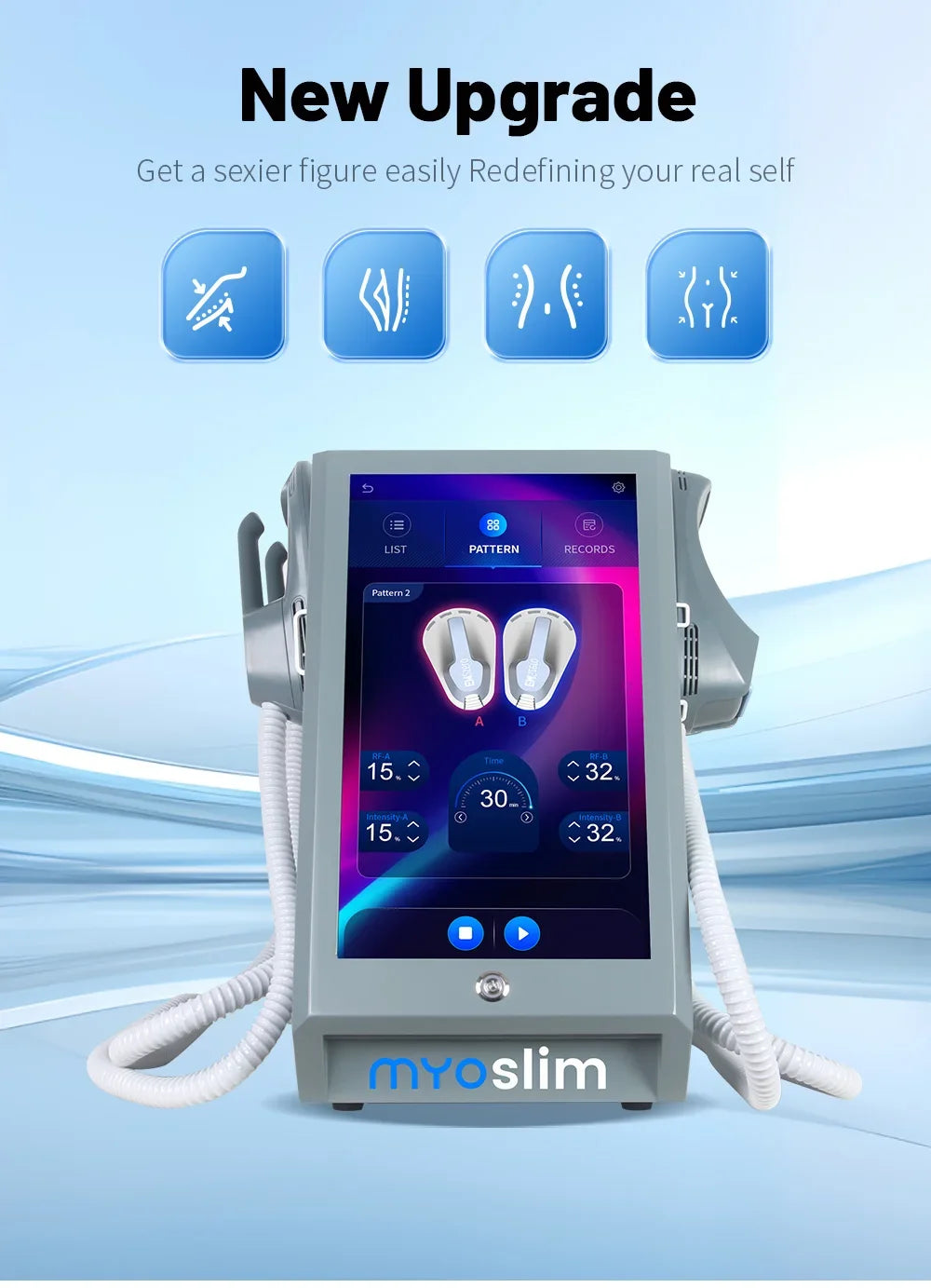 Multi-Functional EMS and RF/Cavitation Portable Device.