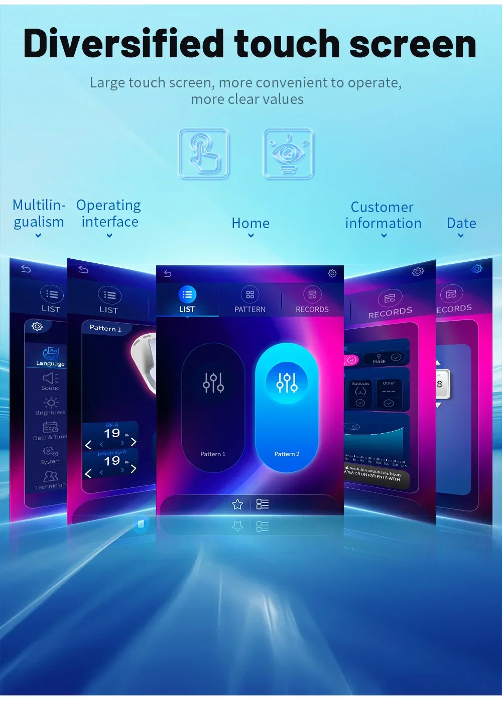 Multi-Functional EMS and RF/Cavitation Portable Device.