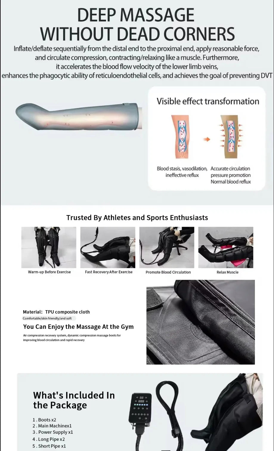 Dynamic Compression Massage Boots /6 in 1 Leg Massager - Fashionsarah.com