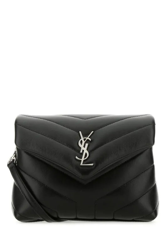 Saint Laurent Black Leather Toy Loulou Crossbody Bag | Fashionsarah.com