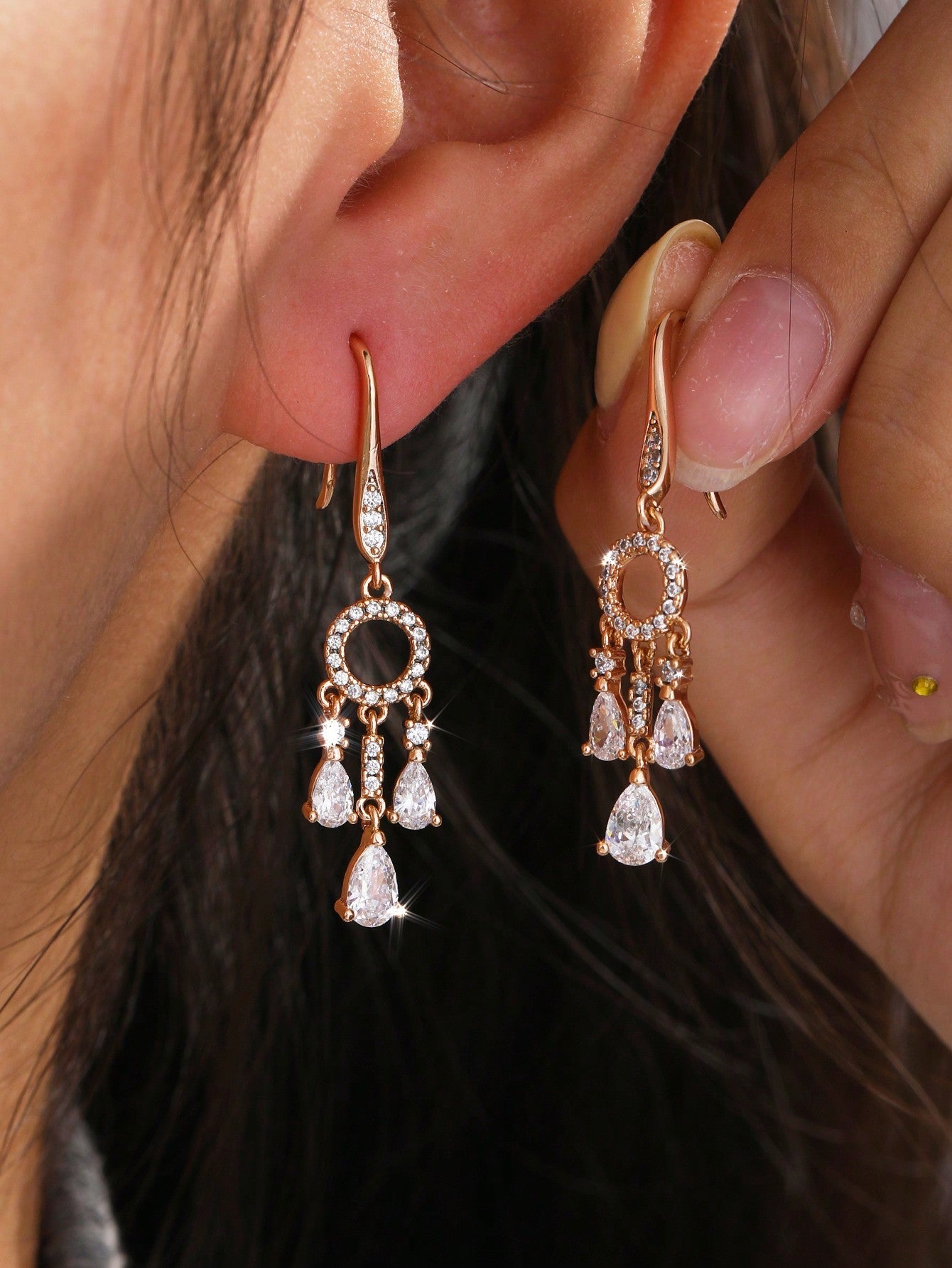 Rhinestone Punk Earrings | Fashionsarah.com