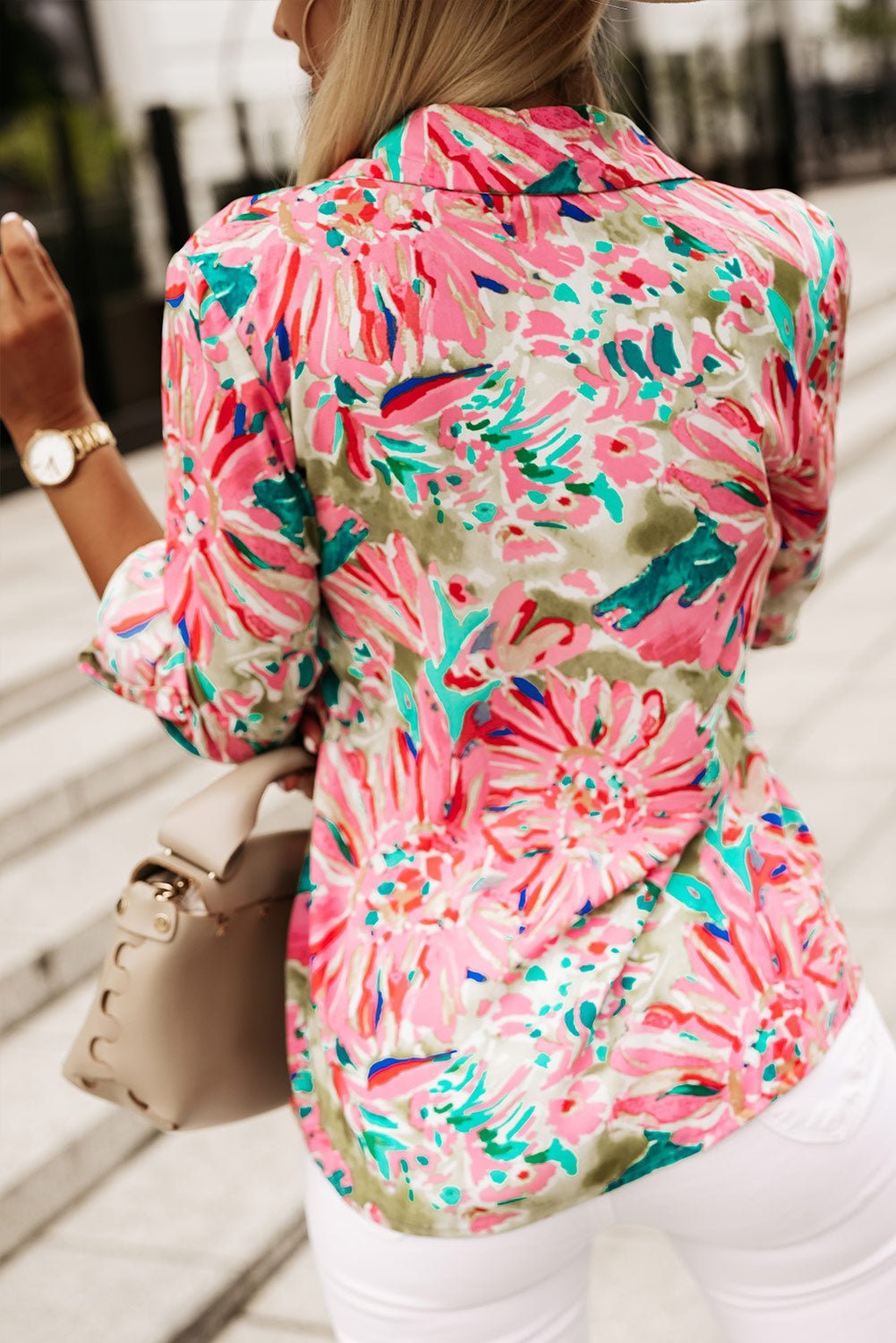 Floral Buttoned Sheath Shirts | Fashionsarah.com