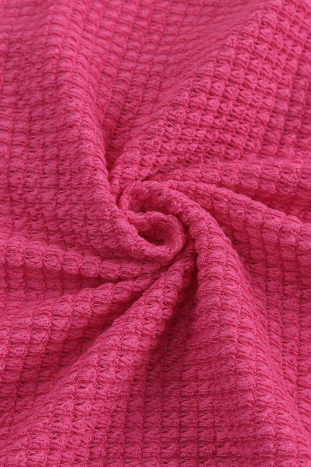 Fashionsarah.com Fashionsarah.com Pink Waffle Knit Button Up Casual Shirt