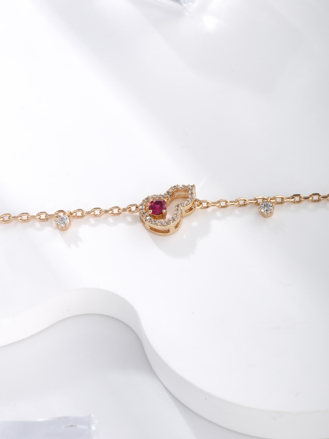 Bracelet cubic zirconia plated 18K gold | Fashionsarah.com